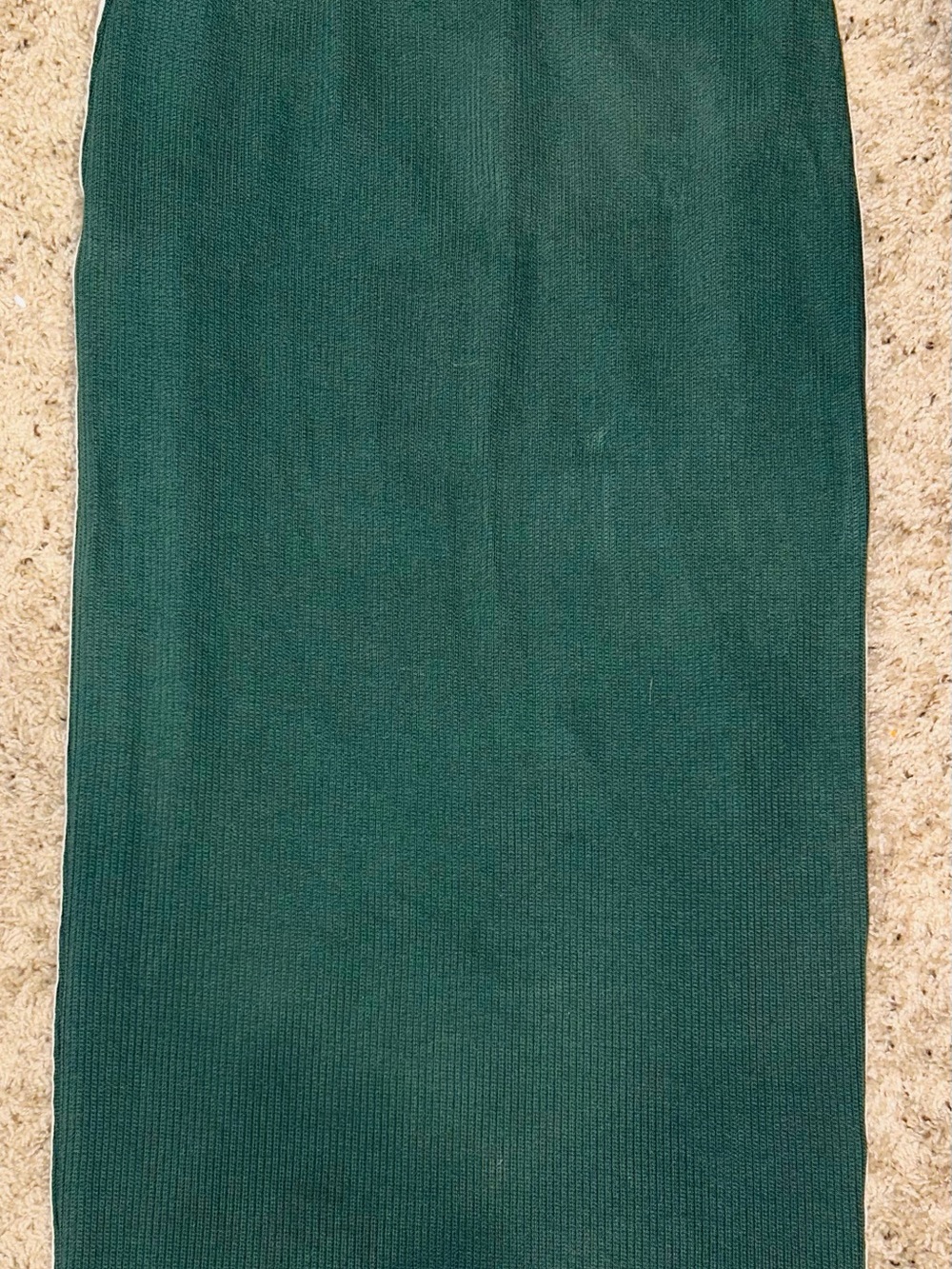 Adidas Dark Green Knit Track Skirt with Trefoil Logo - Picture 2 of 4